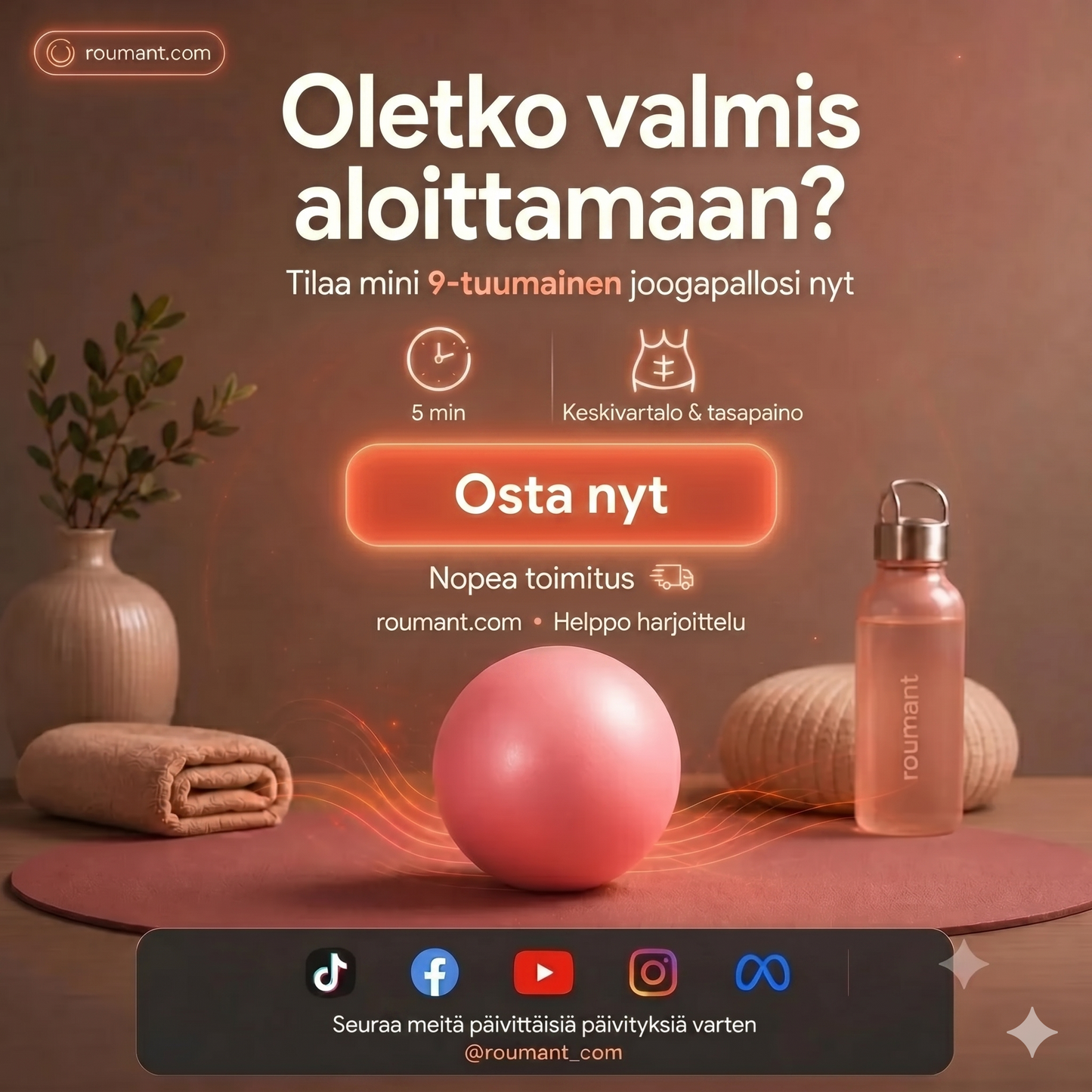 Pilatespallo 15 cm – räjähdyssuojattu, hunajakenno-antislip, kannettava