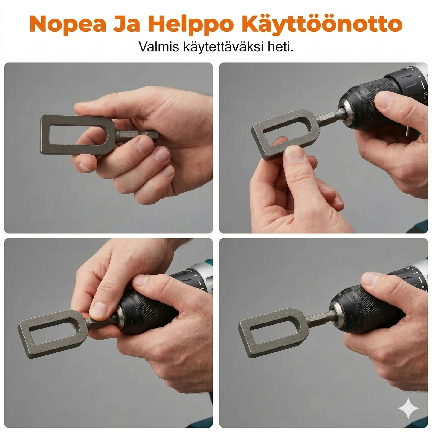 Sähköporan langanpujotustyökalu / langanvääntöbitti