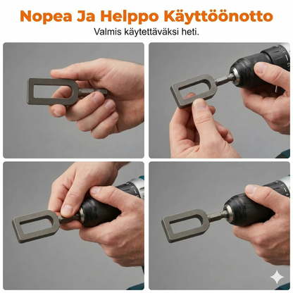 Sähköporan langanpujotustyökalu / langanvääntöbitti
