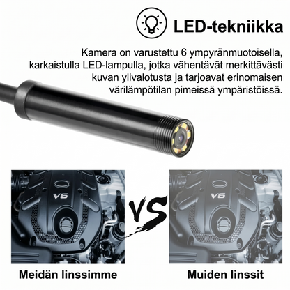 Universaali 3-in-1-endoskooppikamera IP67-vedenpitävällä anturilla