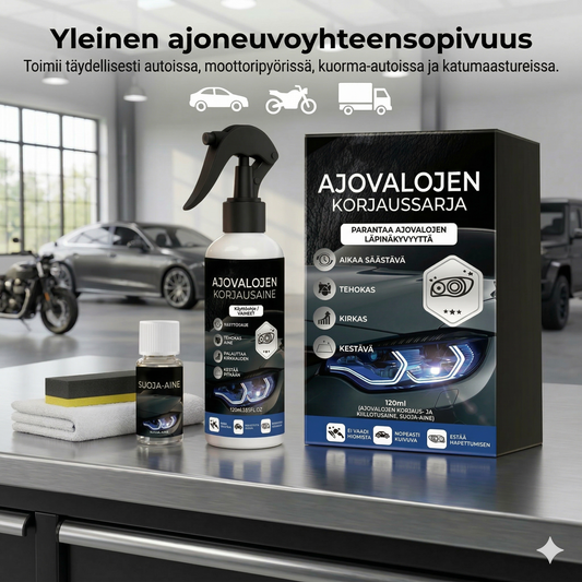 Ammattimainen auton ajovalojen kunnostussarja