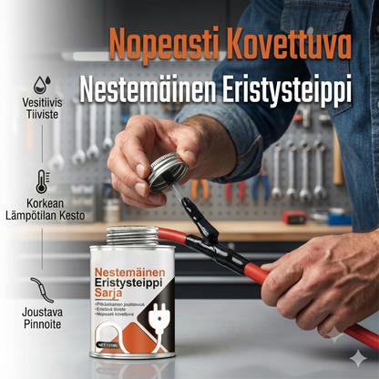 Nestemäinen sähköeristysteippi tiivisteaineena