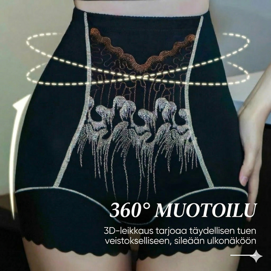 Korkeavyötäröiset muotoilevat shortsit naisille