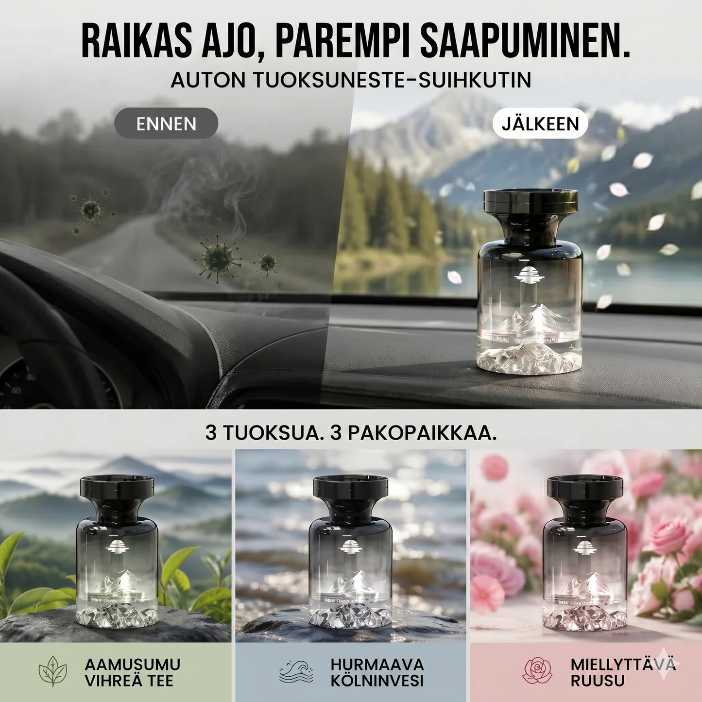 110 ml pitkäkestoinen auton ilmanraikastin