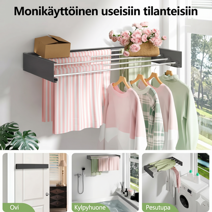 Tilaa säästävä AirFold-kuivausteline