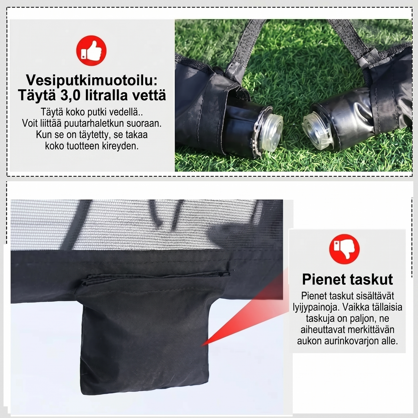 Aurinkovarjon pöytäverkko