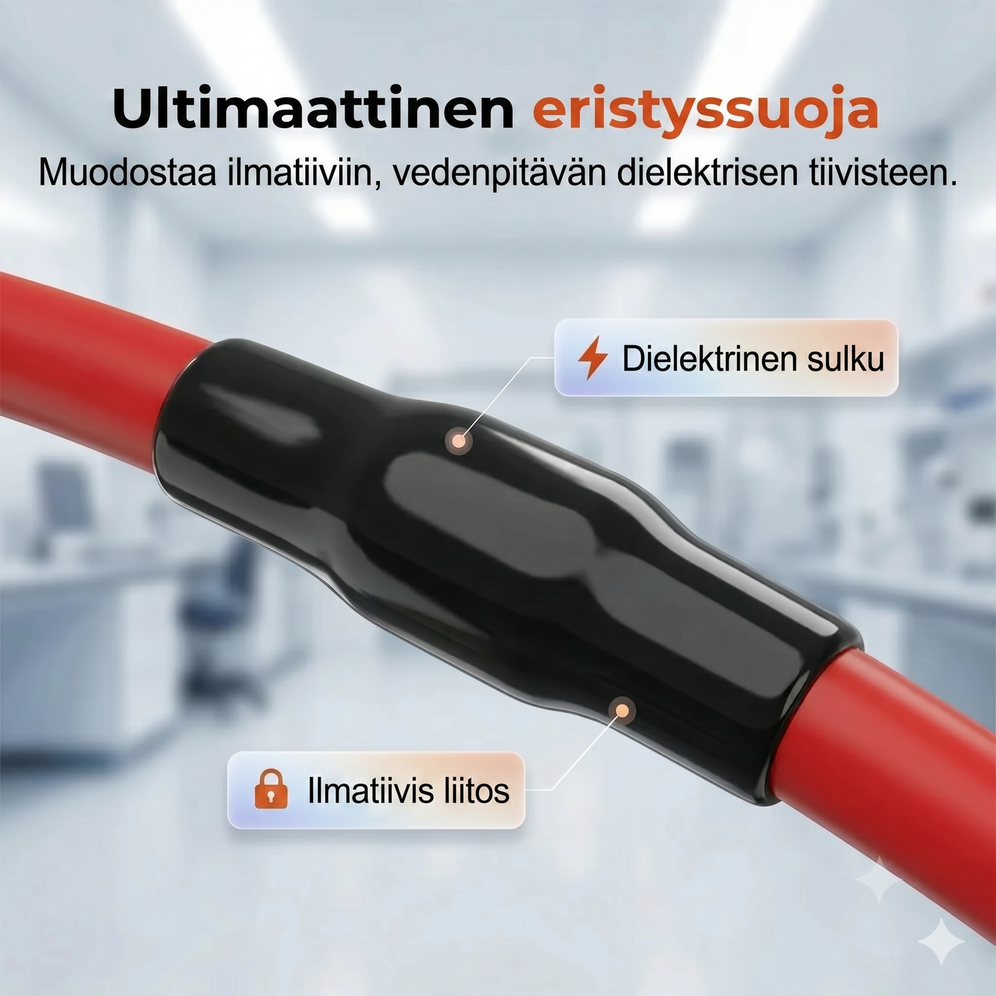Nestemäinen sähköeristysteippi tiivisteaineena