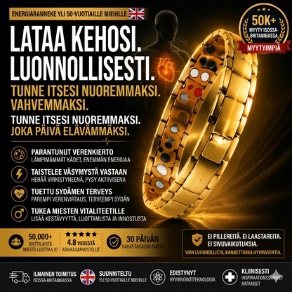 Retro miesten rannekoru ristillä ja kaksirivisellä magneettilukolla