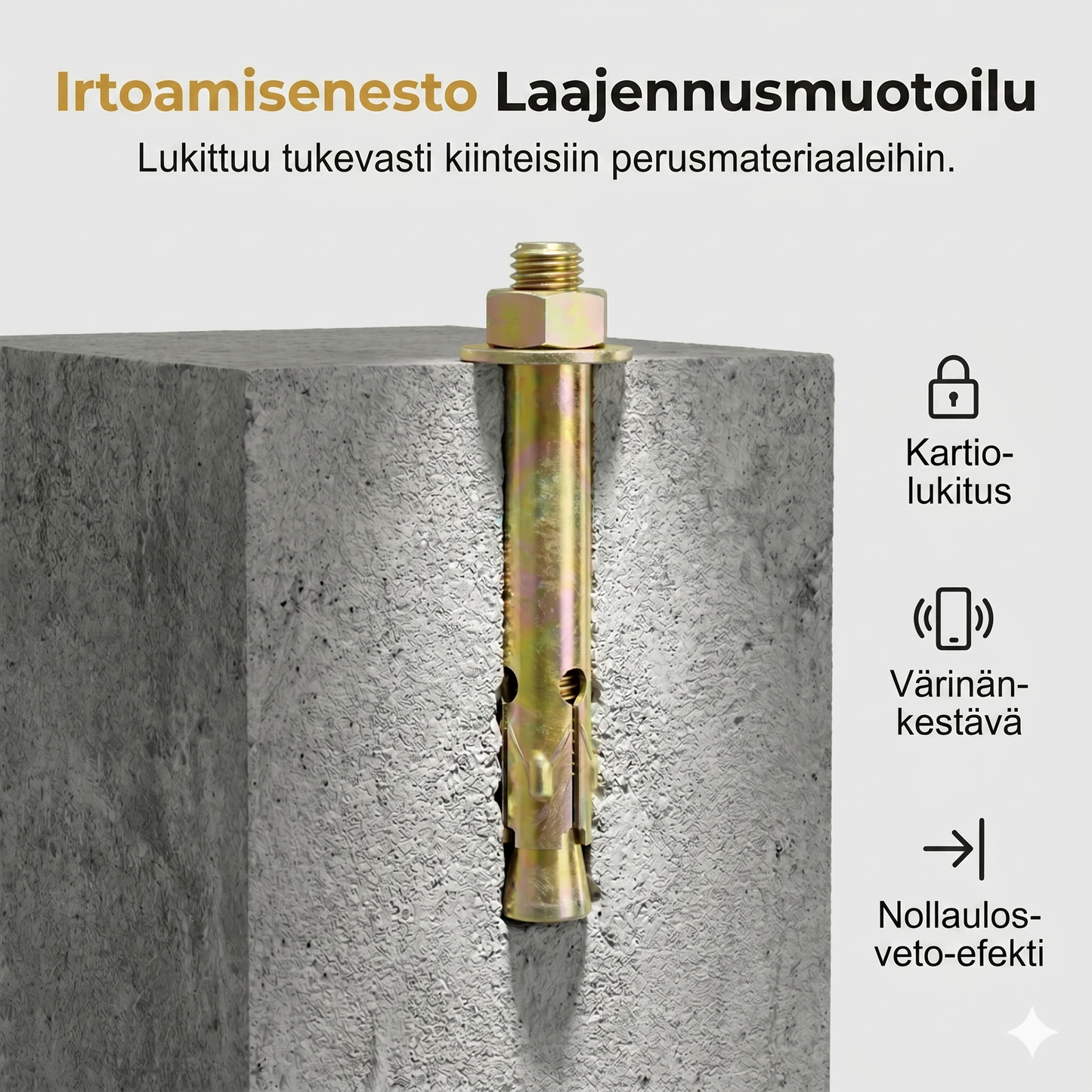 Lyöntitulppa betonille ja tiilelle