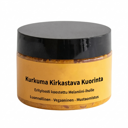 Kurkuma-vartalokuorinta stimuloi ihoa miedolla kuorinnalla ja syvällä kosteutuksella