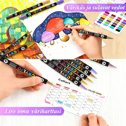 Kaksikärkinen akryylimaalitussi
