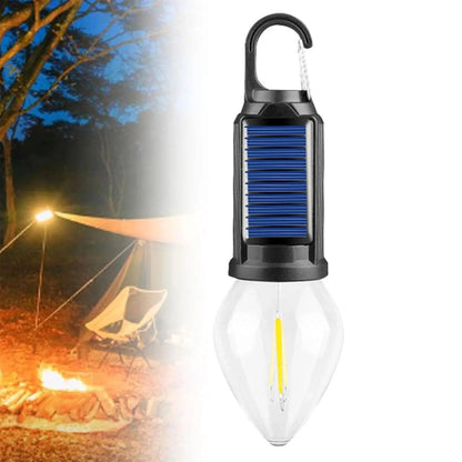 Aurinkoenergialla toimiva telttavalo (USB-ladattava LED-retkeilylyhty)