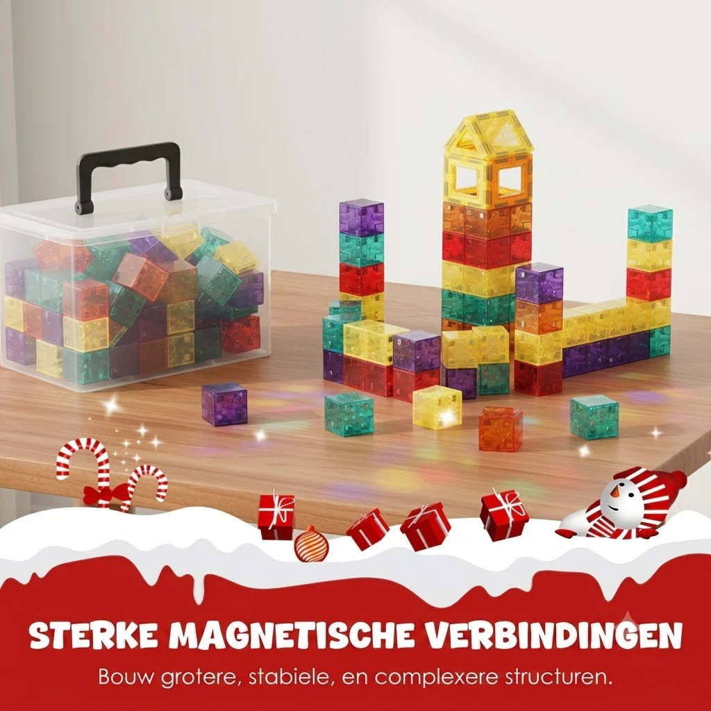 Magneettiset rakennuspalikat lapsille | 6-sivuiset magneetit