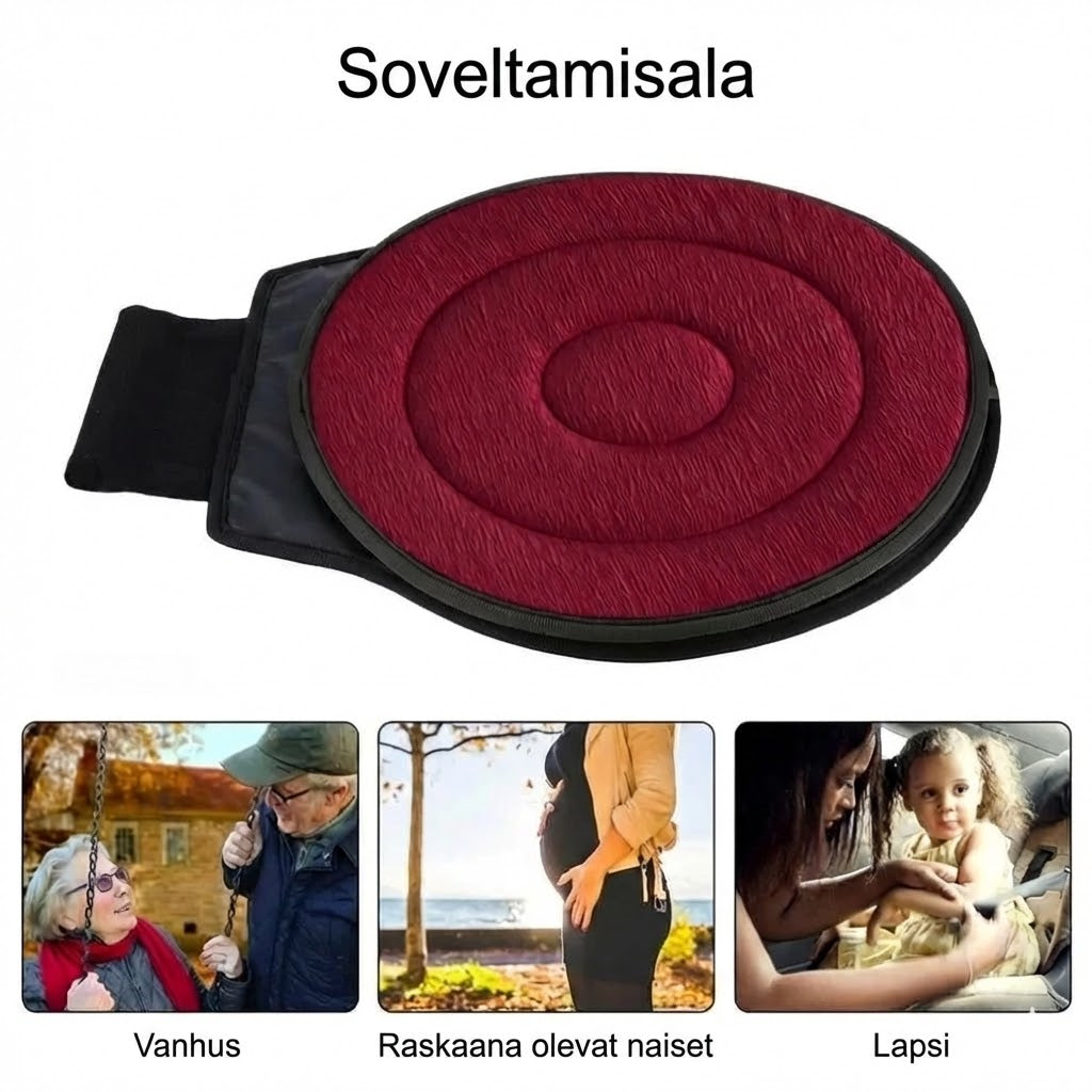360° kääntyvä istuintyyny – muistivaahtoinen kääntöalusta autoon