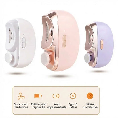 3-in-1 sähköinen kiillotuslaite ja automaattinen kynsileikkuri