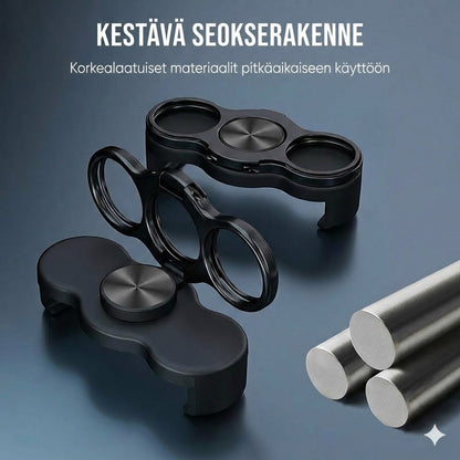 Kaksoisrengas kolmelle sormelle ja takakiinnike