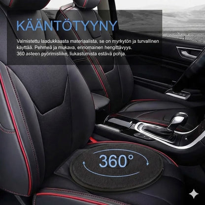 360° kääntyvä istuintyyny – muistivaahtoinen kääntöalusta autoon