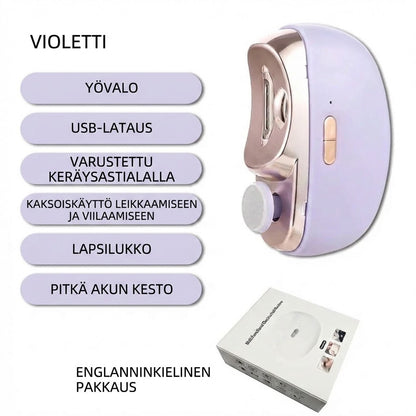 3-in-1 sähköinen kiillotuslaite ja automaattinen kynsileikkuri