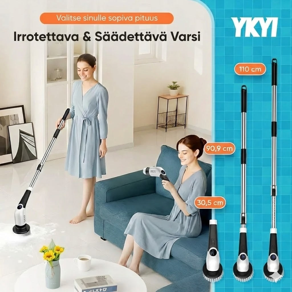 9-in-1 sähköinen puhdistusharja