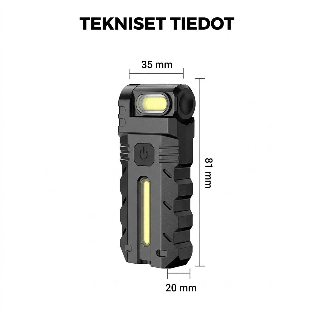 LED-työvalo 180° kääntyvällä päällä