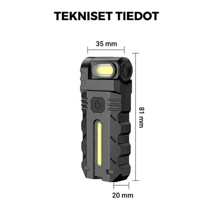 LED-työvalo 180° kääntyvällä päällä