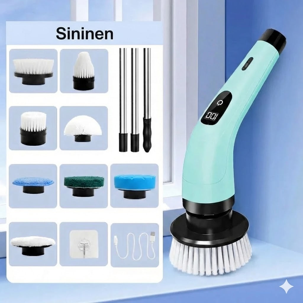 9-in-1 sähköinen puhdistusharja