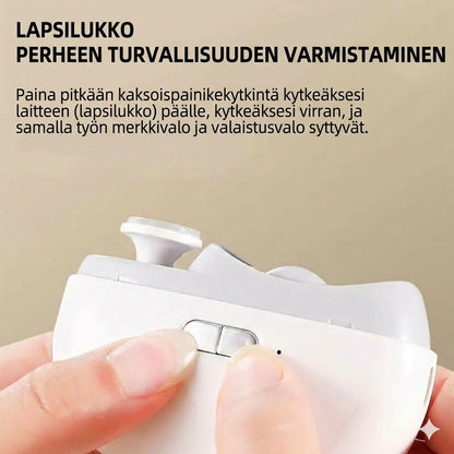 3-in-1 sähköinen kiillotuslaite ja automaattinen kynsileikkuri
