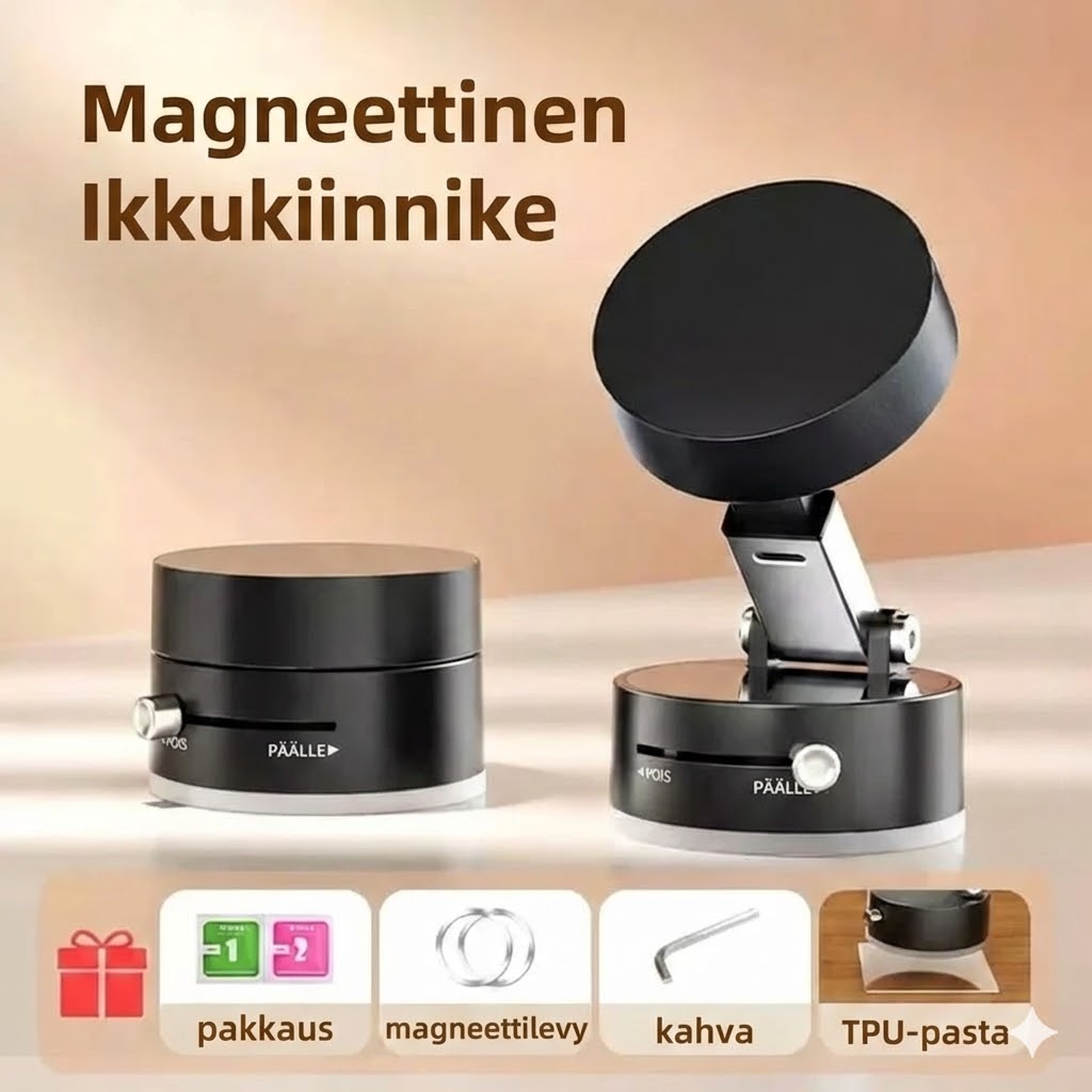 Taitettava kannettava magneettinen puhelinteline